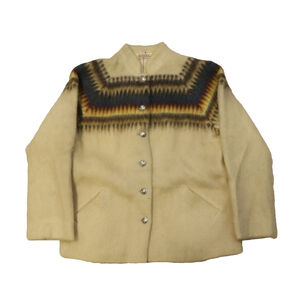 Vintage Myrjord Deveri Norwegian patterned wool jacket Size 38